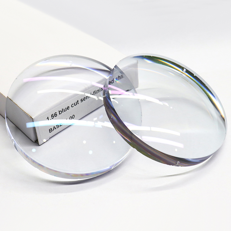 1.56 Lensa Penglihatan Tunggal Blok Biru Setengah Jadi