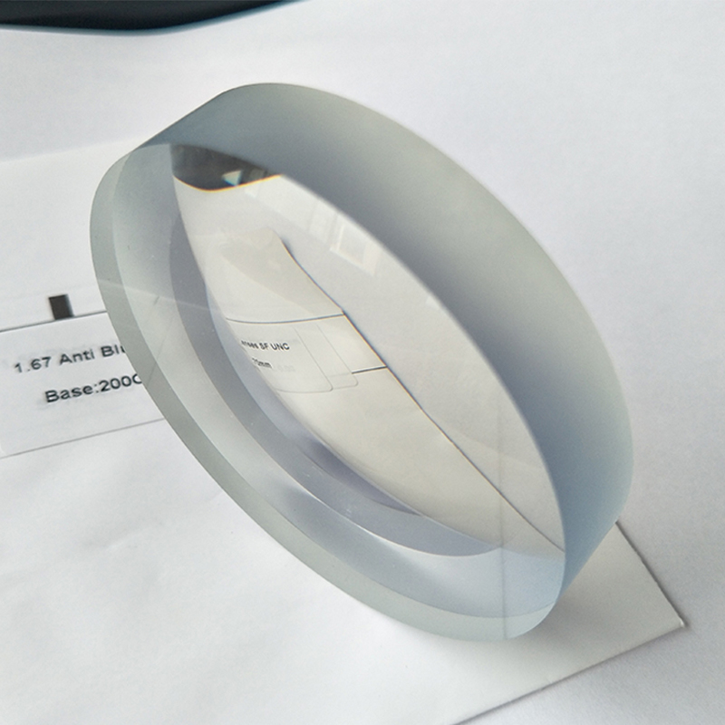 1.67 Lensa Penglihatan Tunggal Blok Biru Setengah Jadi